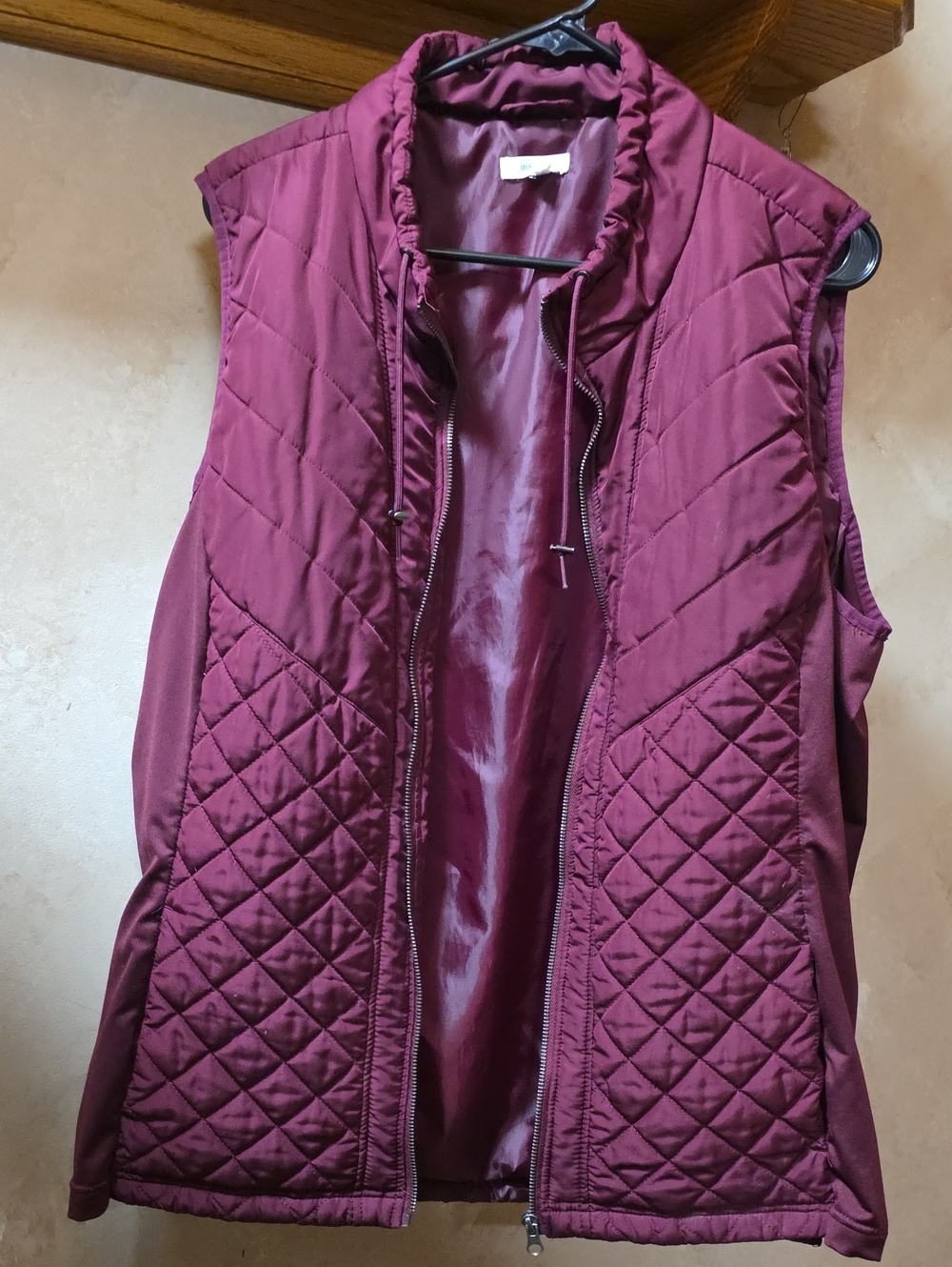 Quilted Burgundy Women's Vest Jacket
